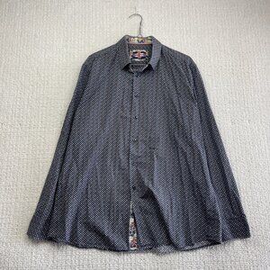 Soul of London Colorful Floral AOP Cotton Semi-Fitted Shirt Men’s XL 17.5 Dress